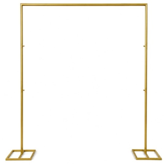 Arco Retangular Em Ferro - Dourado - NaianeRochafestas