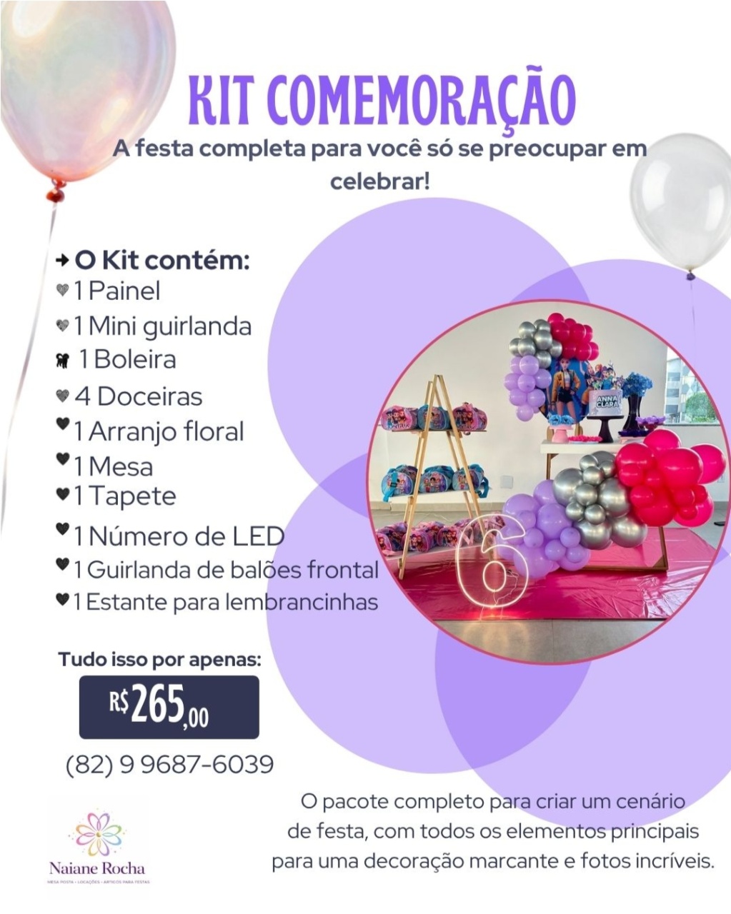 Kit Comemoração - NaianeRochafestas