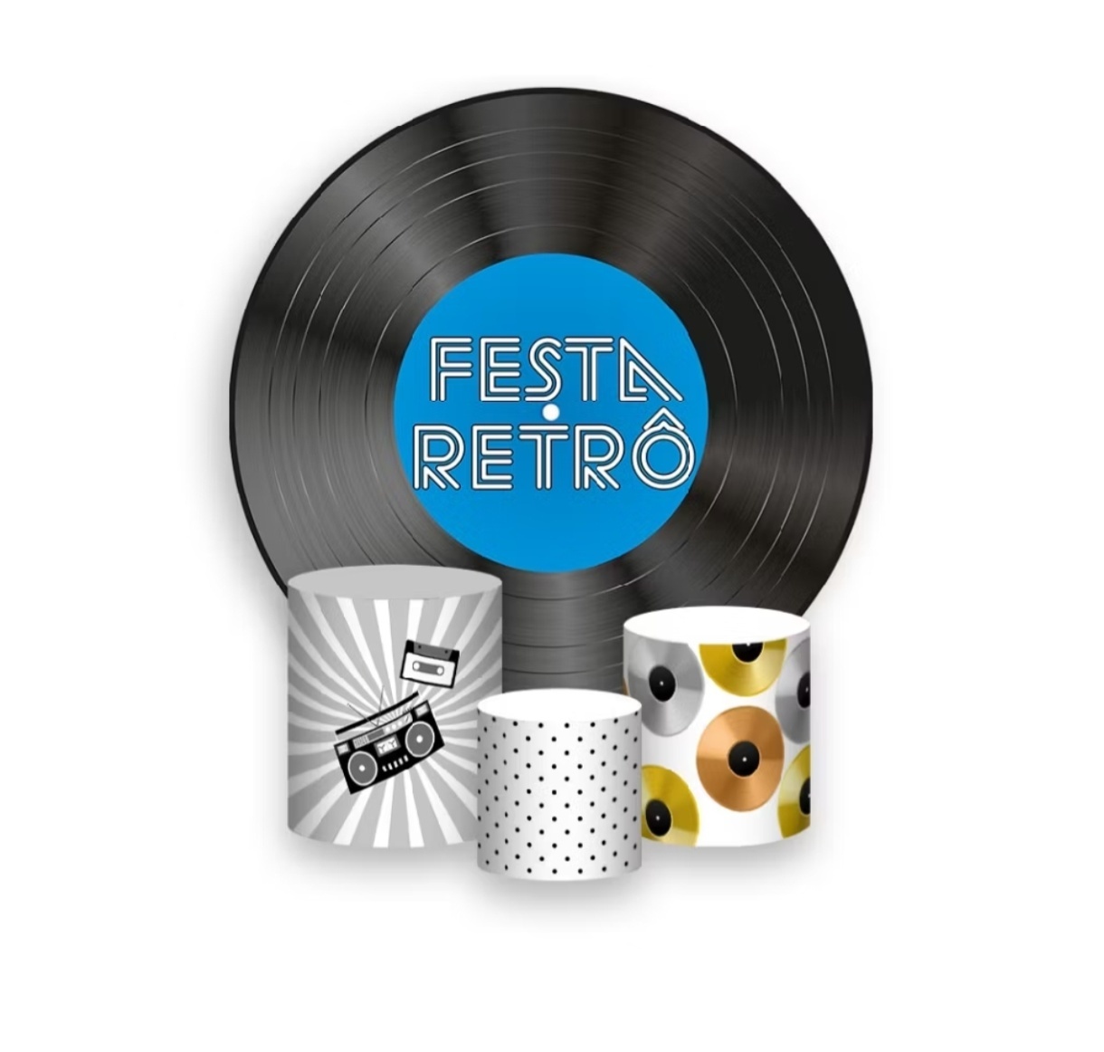 Conjunto Capa Festa Retrô - Bru Pegue e Monte