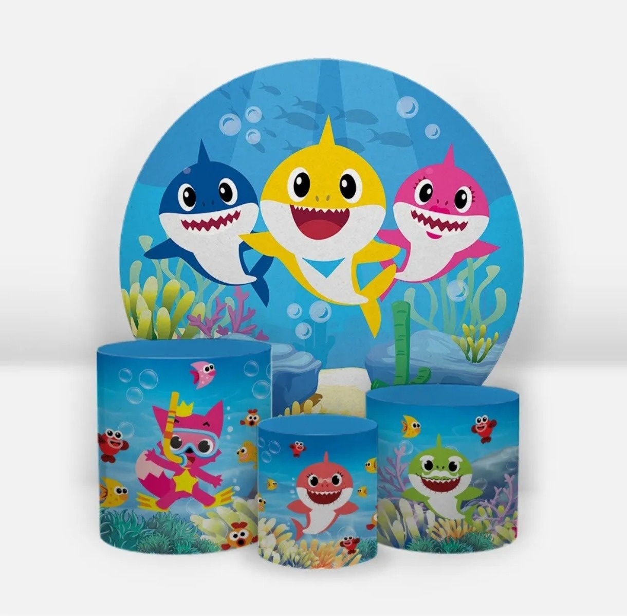 Conjunto Capa Baby Shark - Bru Pegue e Monte