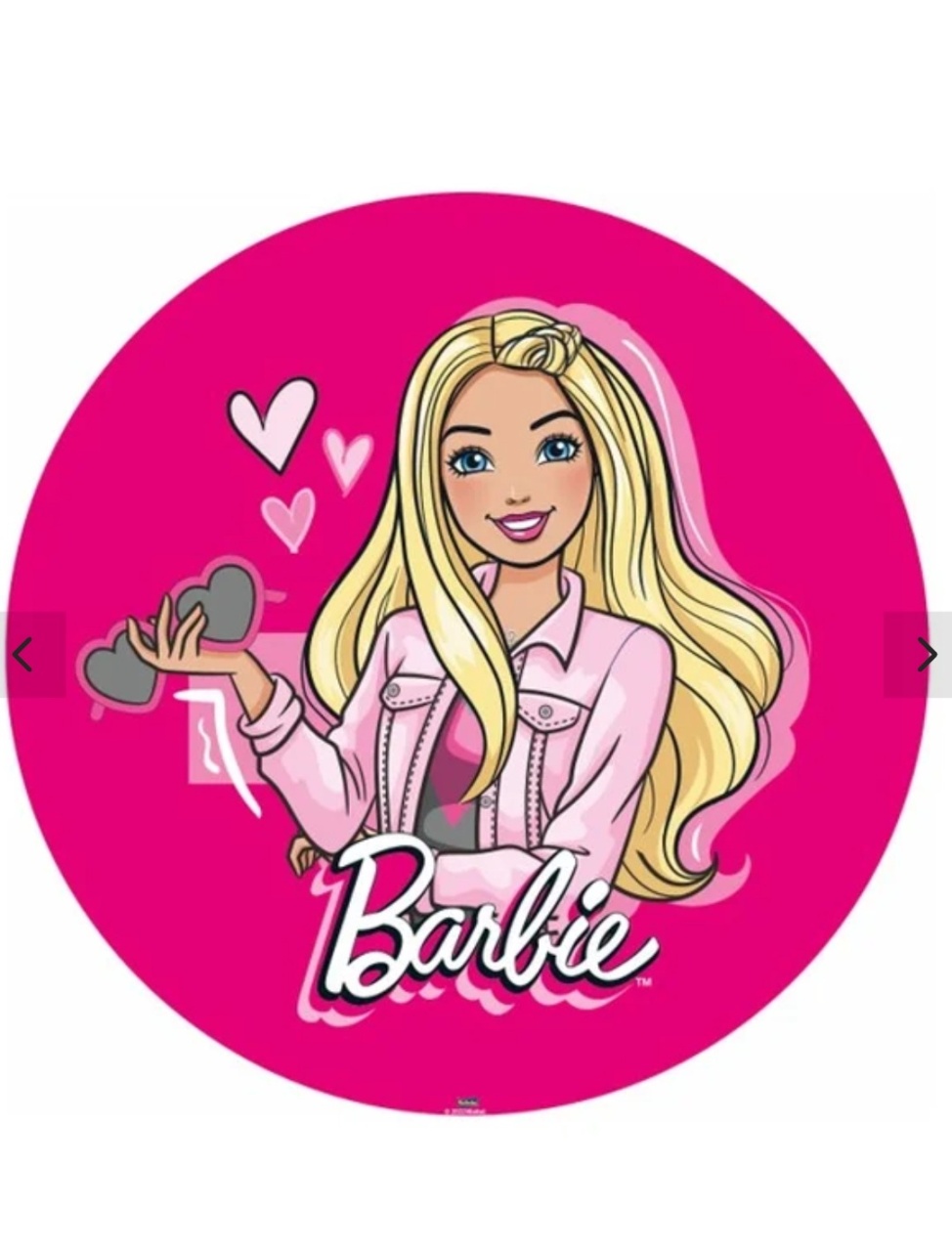 Capa Painel Redondo Barbie - Bru Pegue e Monte