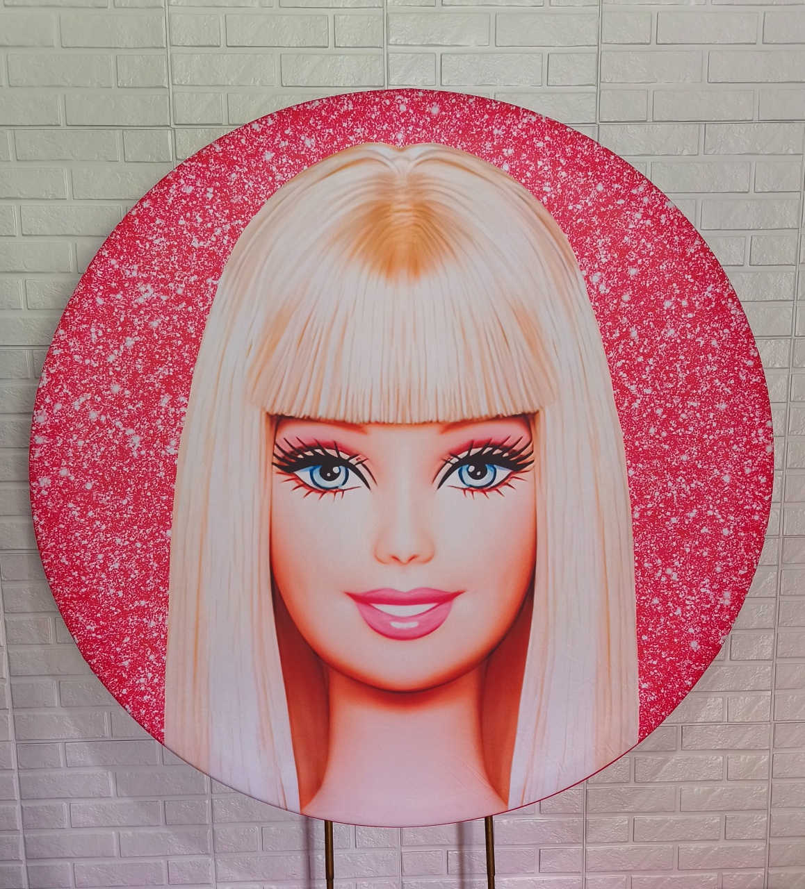 Capa Painel Barbie Pink Glitter - Bru Pegue e Monte