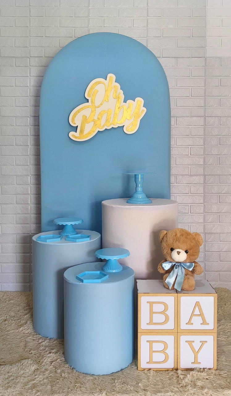 Kit Chá Bebê Menino Azul - Bru Pegue e Monte