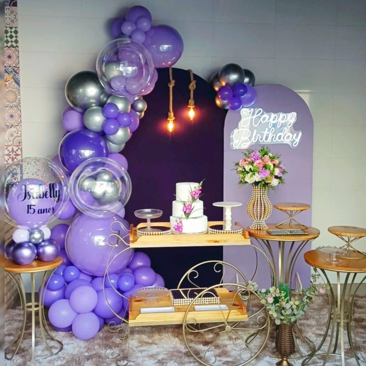 Festa Lilás E Roxo No Carrinho - PEQUENINO FESTAS