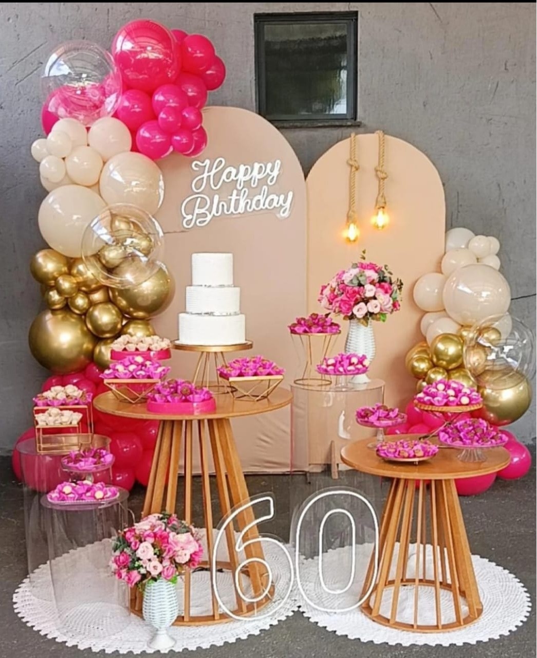 Decoração Deje Com Rosa  - PEQUENINO FESTAS