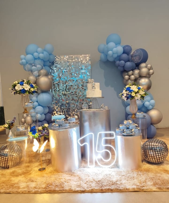 Azul Com Prata - PEQUENINO FESTAS