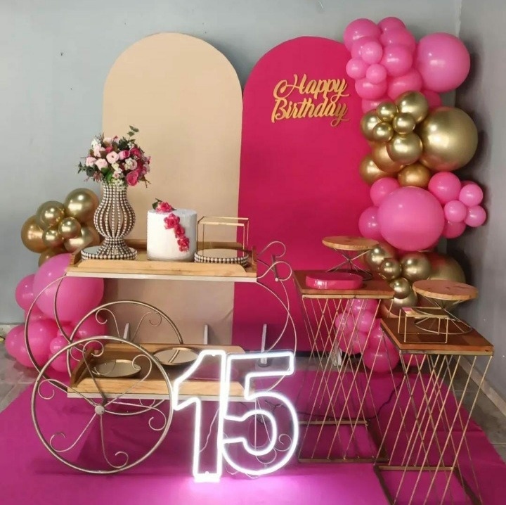 Rosa Forte Com Carrinho - PEQUENINO FESTAS