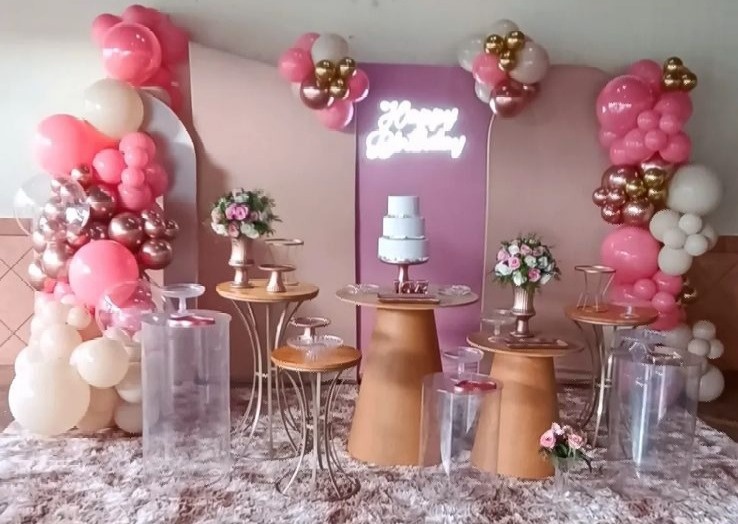 Decoração Rosa E Rosê - PEQUENINO FESTAS