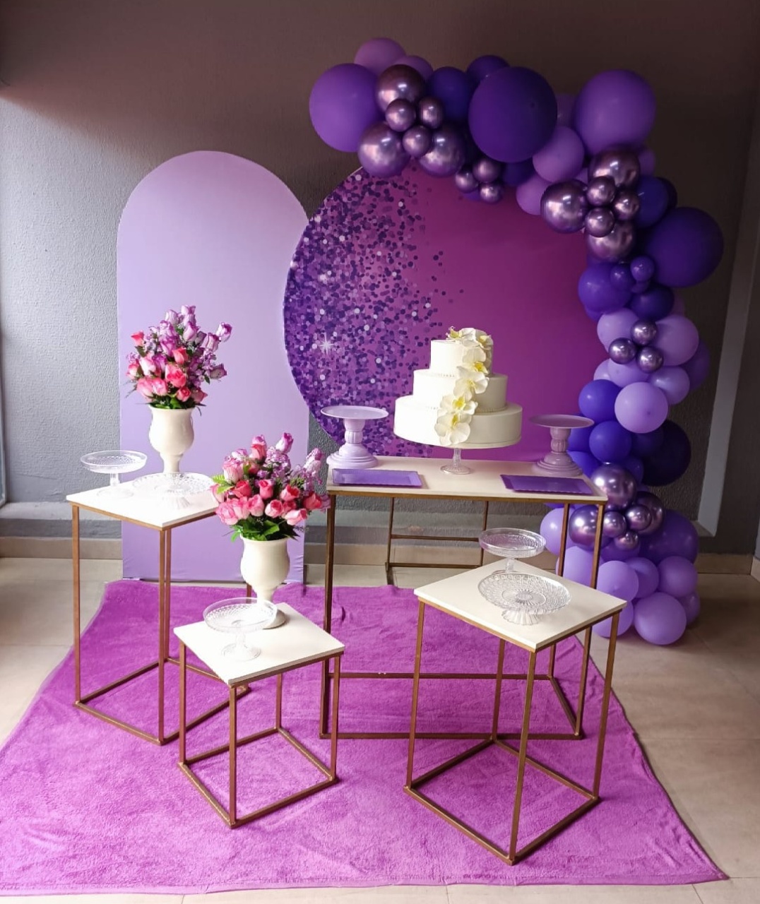 Decoração Roxa - PEQUENINO FESTAS