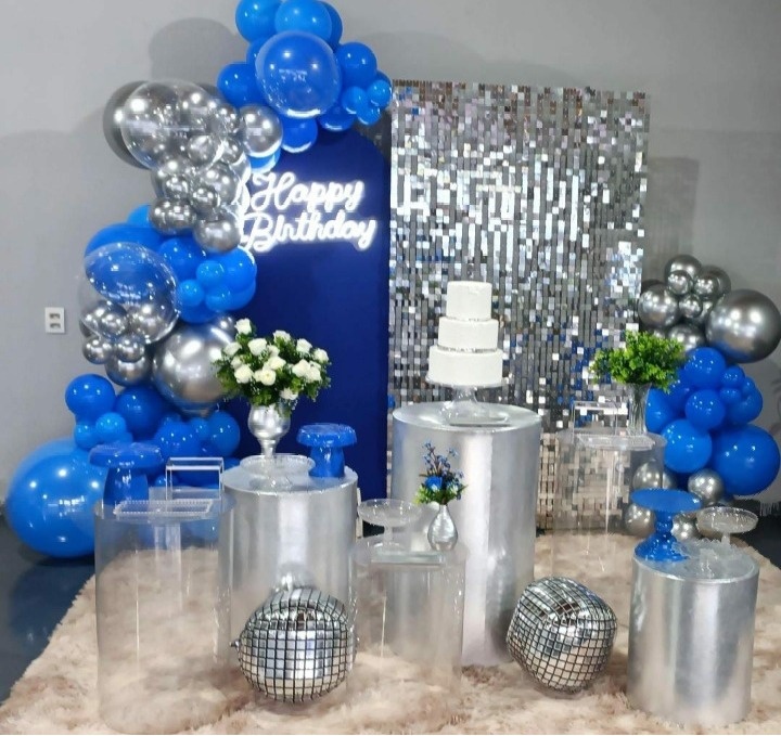 Azul Royal E Prata 2 - PEQUENINO FESTAS