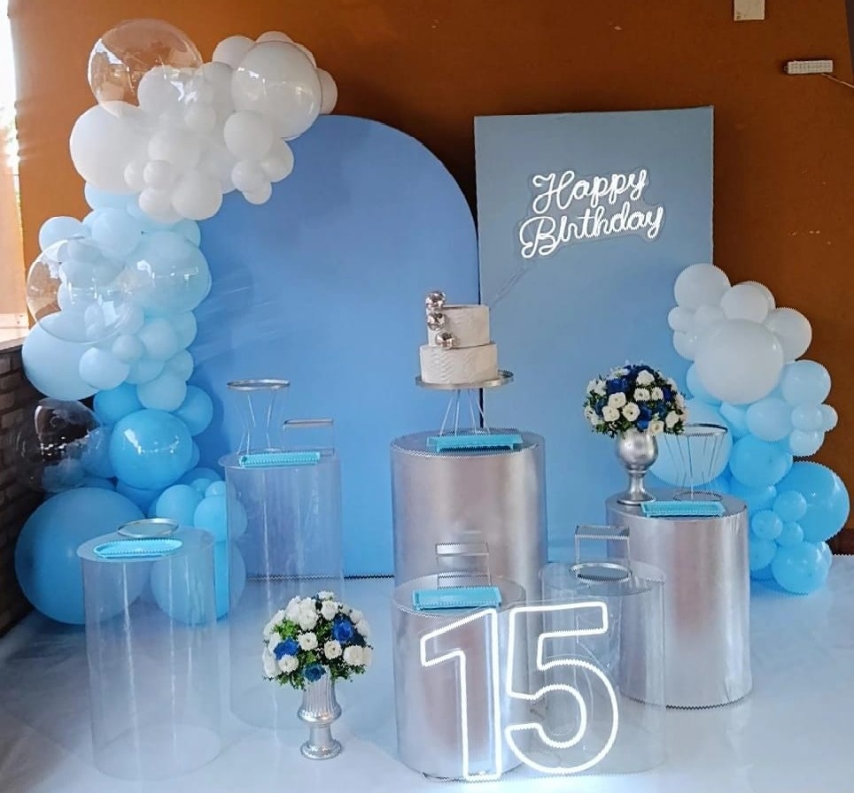 Azul Claro Com Branco - PEQUENINO FESTAS