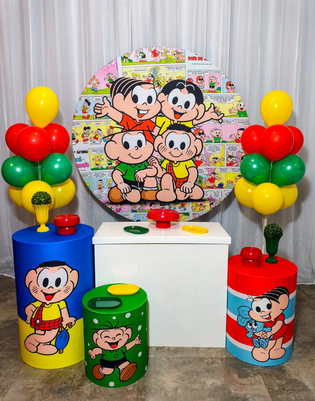Turma da Mônica - Kit Prata - Pegue e Brilha Decorações 