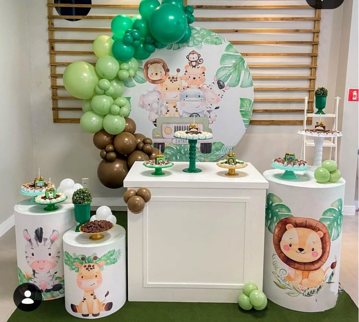 Safari 3 - Kit Prata - Pegue e Brilha Decorações 