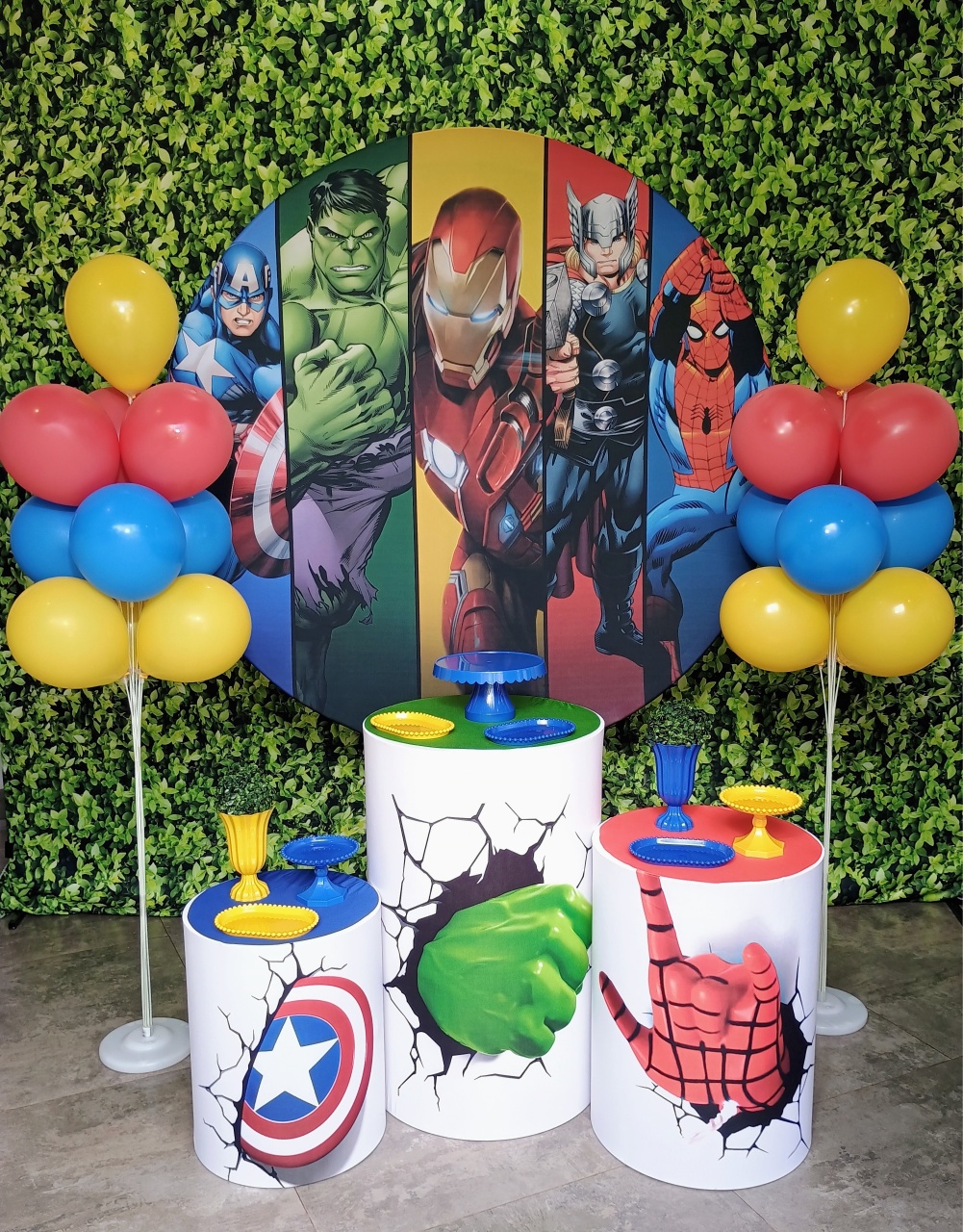 Vingadores 01 - Kit Bronze - Pegue e Brilha Decorações 