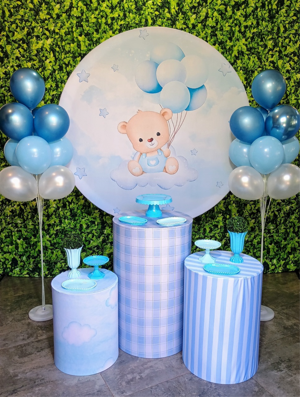 Ursinho Baby Azul - Kit Bronze  - Pegue e Brilha Decorações 
