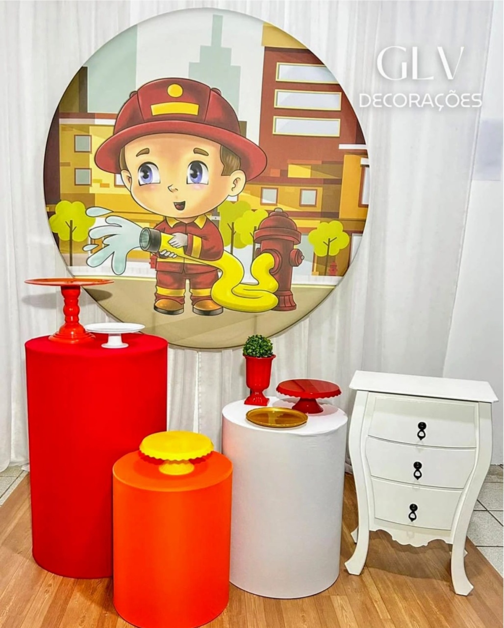 Bombeiro - Kit Bronze - Pegue e Brilha Decorações 