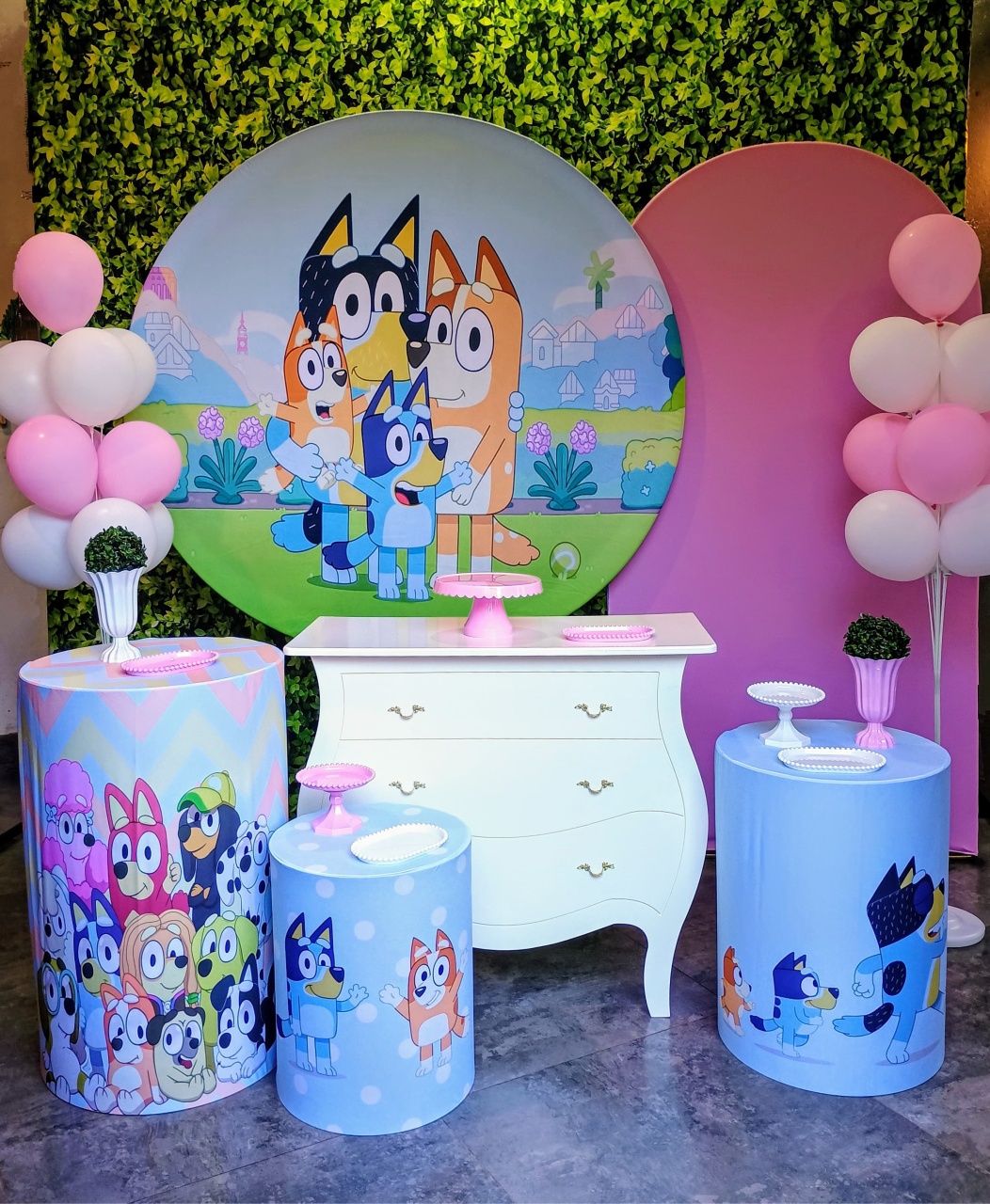 Bluey Menina - Kit Ouro  - Pegue e Brilha Decorações 