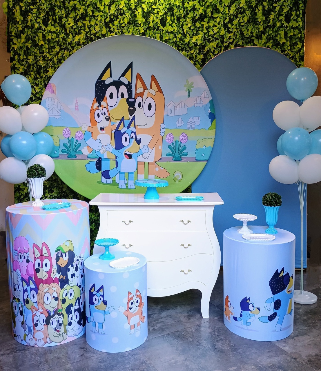 Bluey Menino - Kit Ouro - Pegue e Brilha Decorações 
