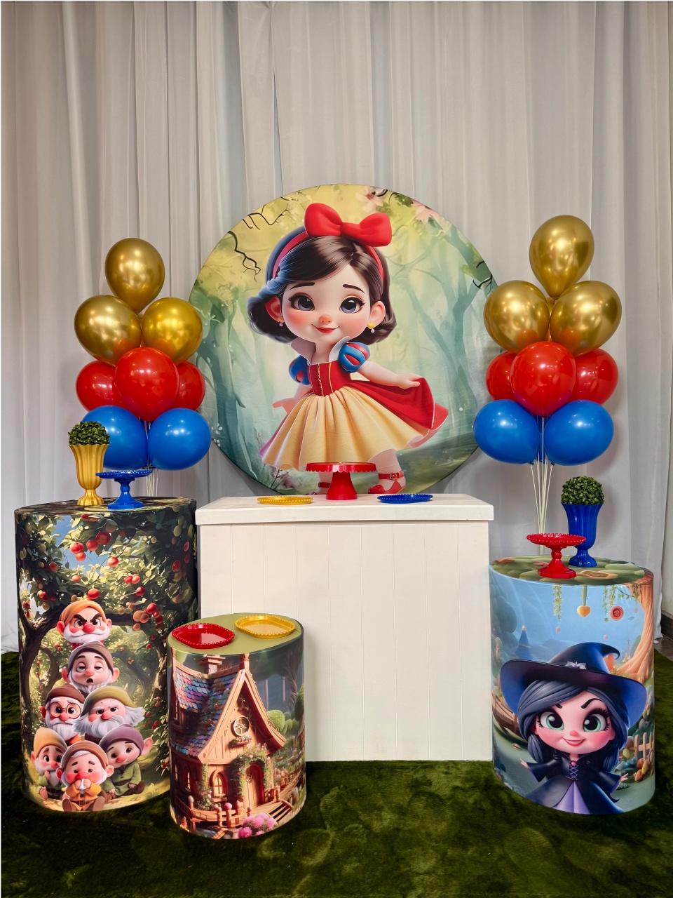 Branca de Neve Baby - Kit Prata - Pegue e Brilha Decorações 