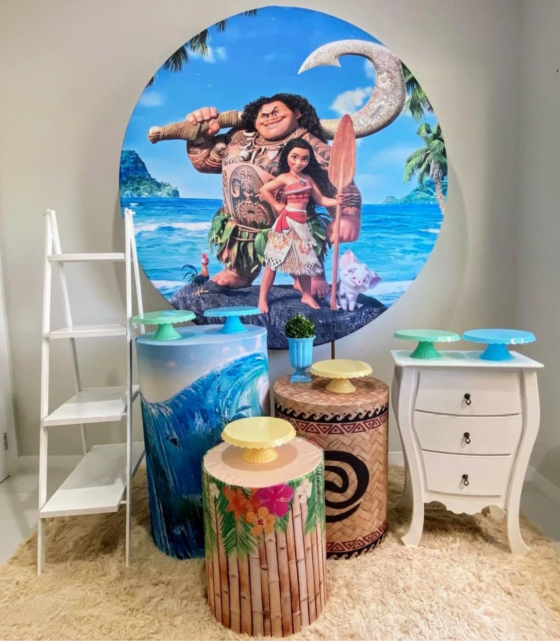 Moana - Kit Bronze  - Pegue e Brilha Decorações 