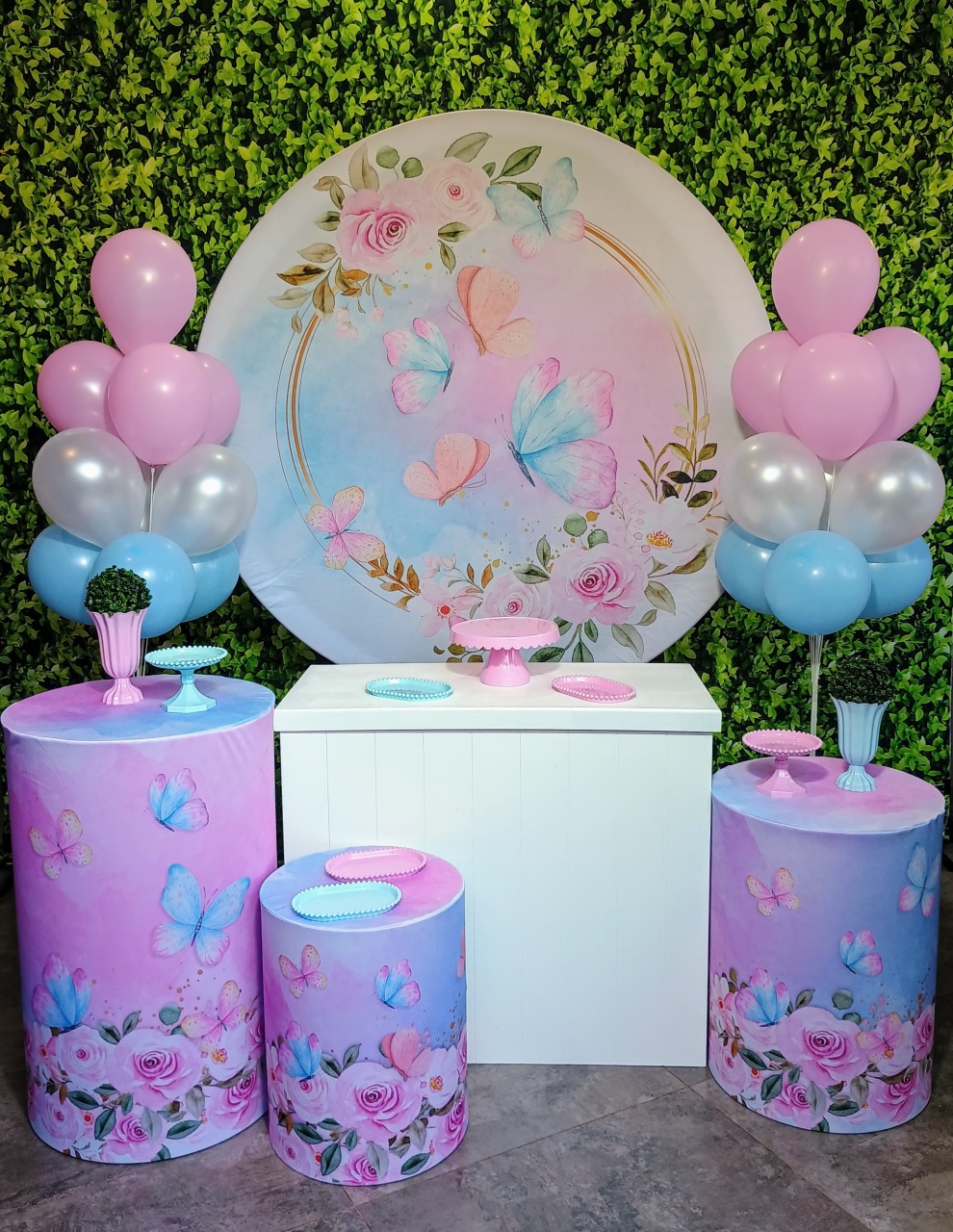 Borboletas - Kit Prata  - Pegue e Brilha Decorações 