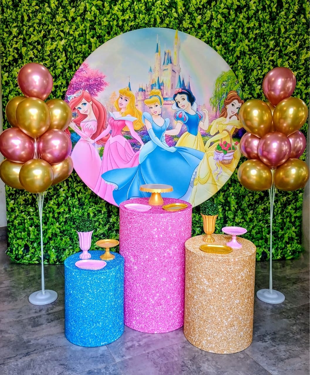 Princesas 01 - Kit Bronze - Pegue e Brilha Decorações 
