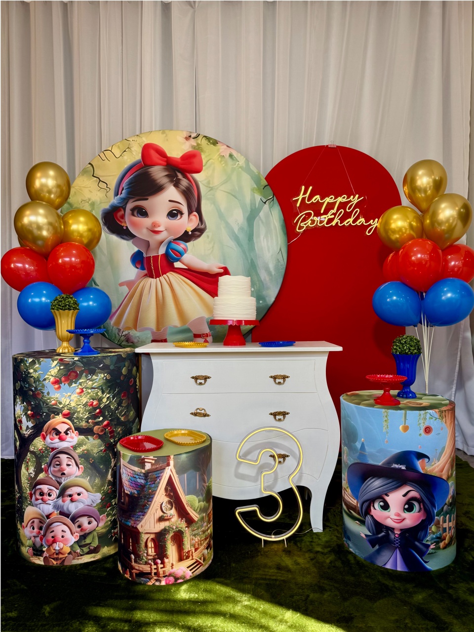 Branca de Neve Baby - Kit Vitrine - Pegue e Brilha Decorações 