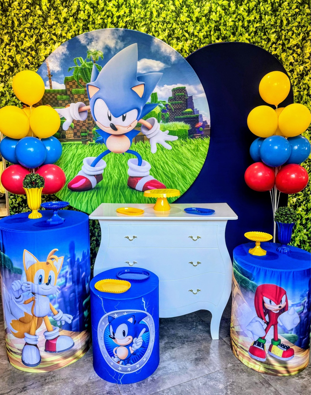 Sonic 01 - Kit Ouro   - Pegue e Brilha Decorações 
