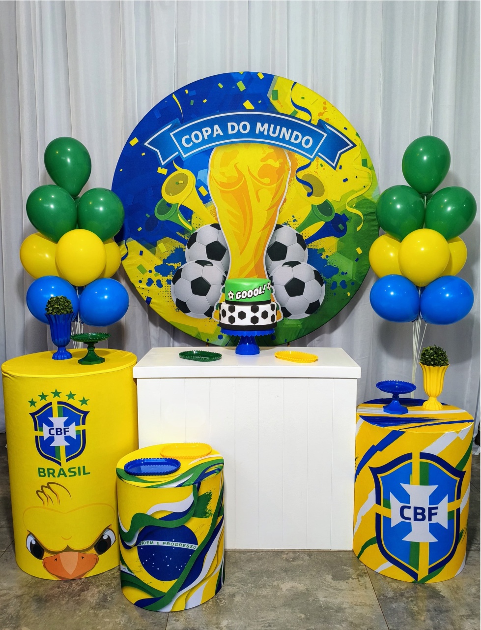 Copa Canarinho - Kit Prata - Pegue e Brilha Decorações 