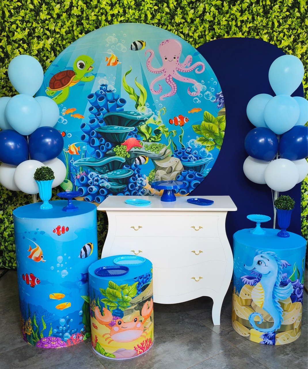Fundo Do Mar 02 - Kit Ouro    - Pegue e Brilha Decorações 