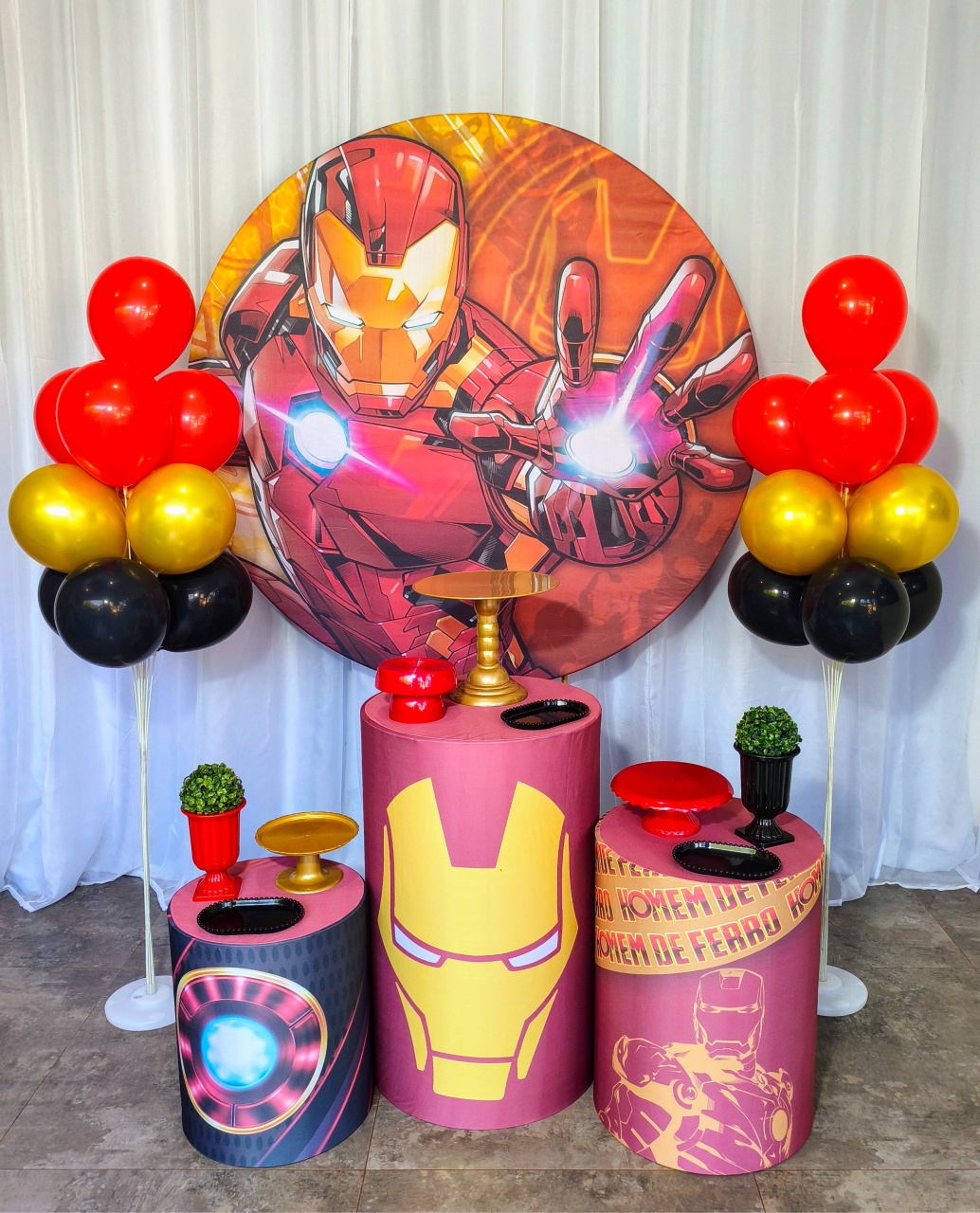 Homem de Ferro - Kit Bronze  - Pegue e Brilha Decorações 