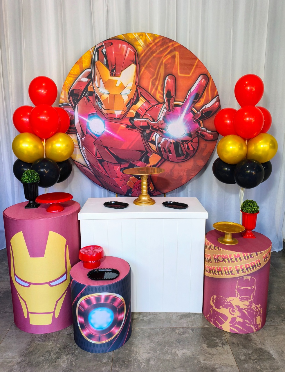 Homem de Ferro - Kit Prata - Pegue e Brilha Decorações 