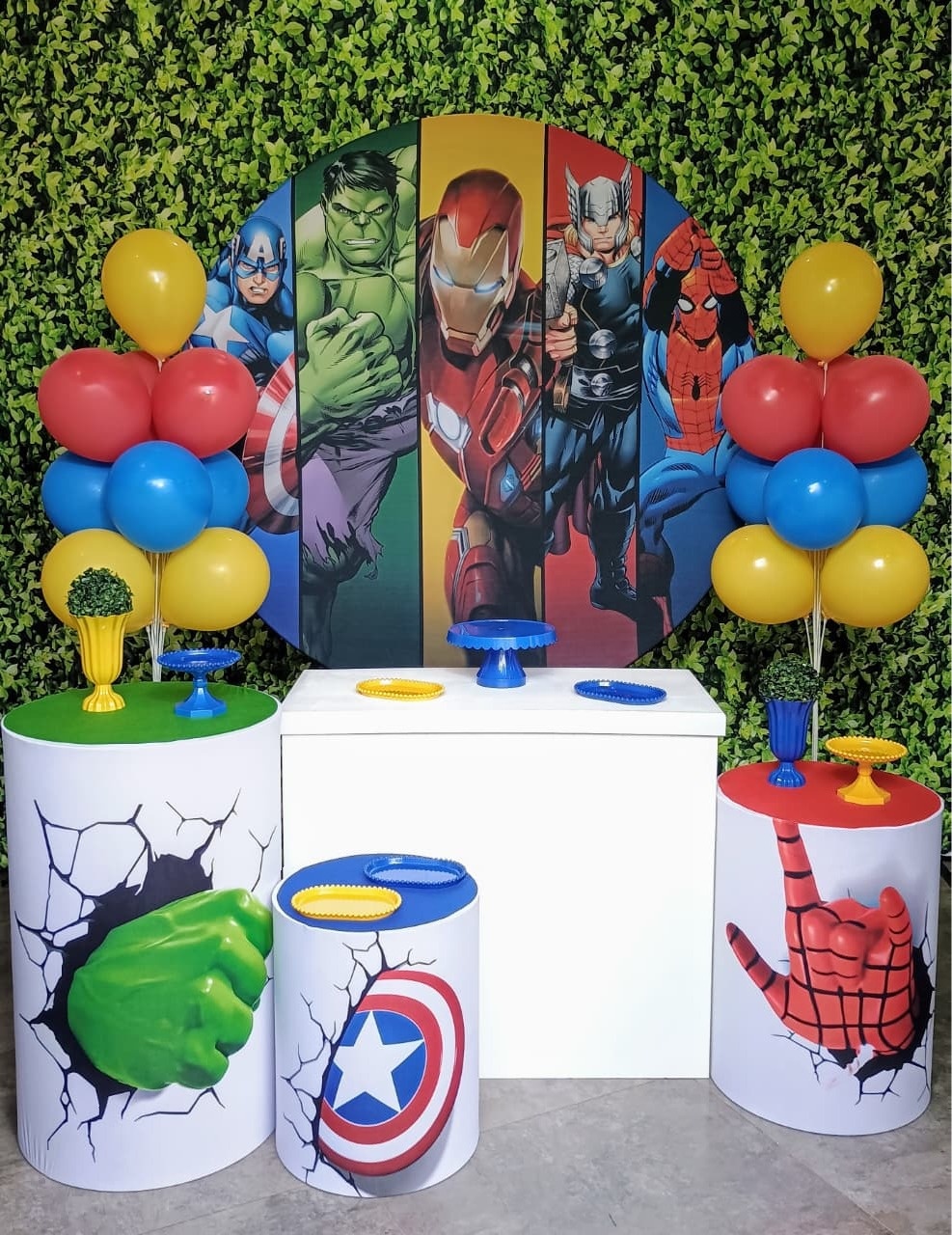 Vingadores 01 - Kit Prata - Pegue e Brilha Decorações 