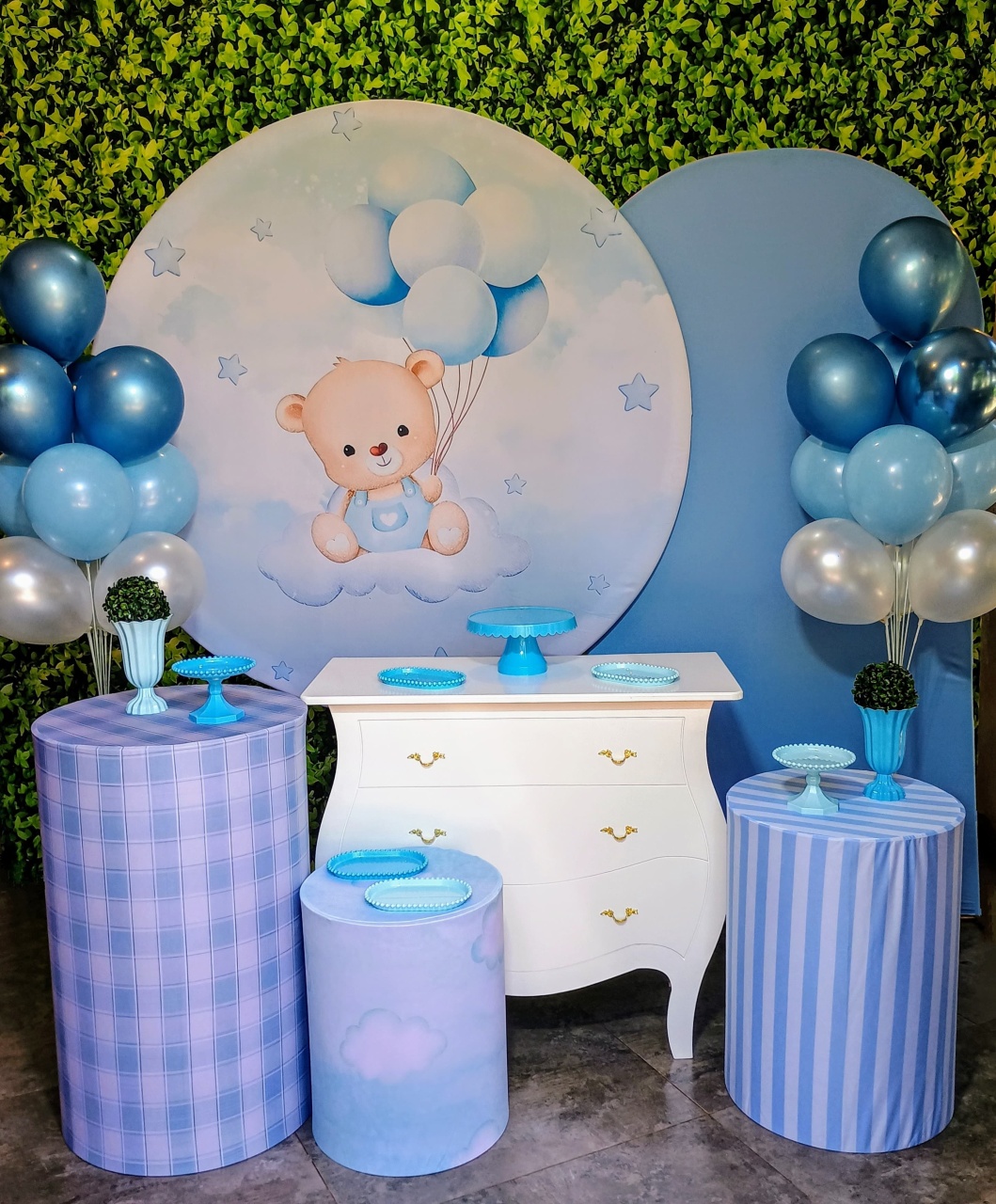 Ursinho Baby Azul - Kit Ouro  - Pegue e Brilha Decorações 