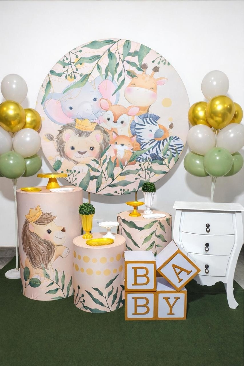 Safari Baby (Tons Neutros ) - Kit Bronze  - Pegue e Brilha Decorações 