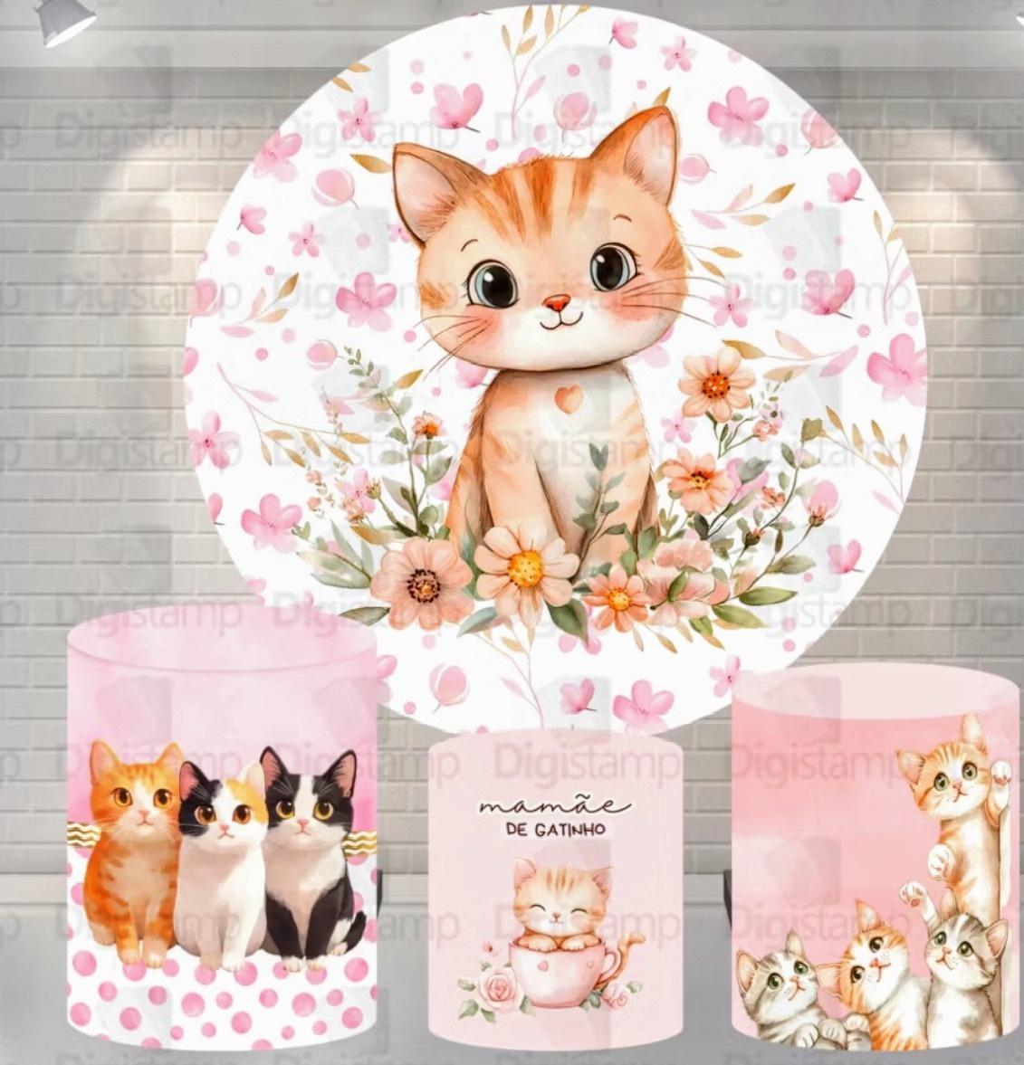 Gatinhos - Kit Bronze   - Pegue e Brilha Decorações 