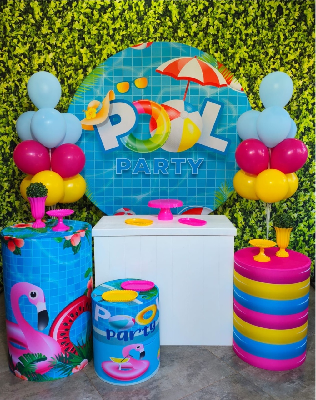 Pool Party Festa Na Piscina - Kit Prata - Pegue e Brilha Decorações 