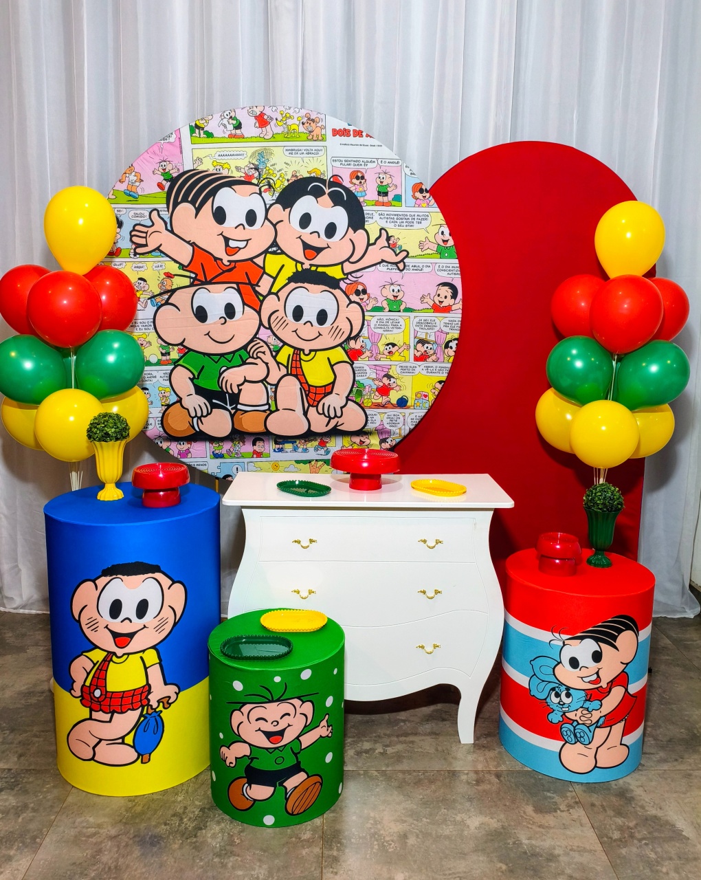 Turma da Mônica - Kit Ouro - Pegue e Brilha Decorações 