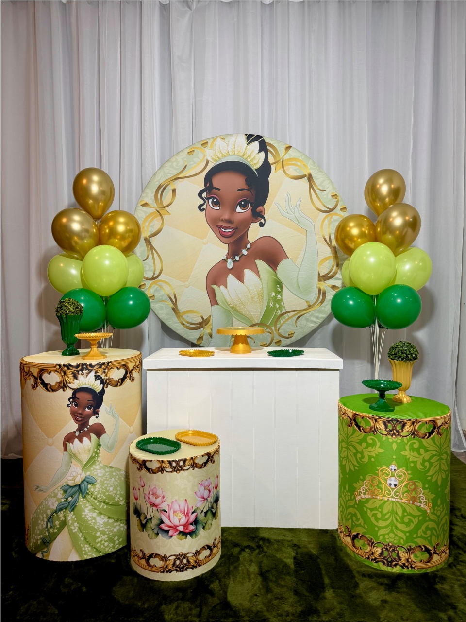 Princesa Tiana- Kit Prata - Pegue e Brilha Decorações 