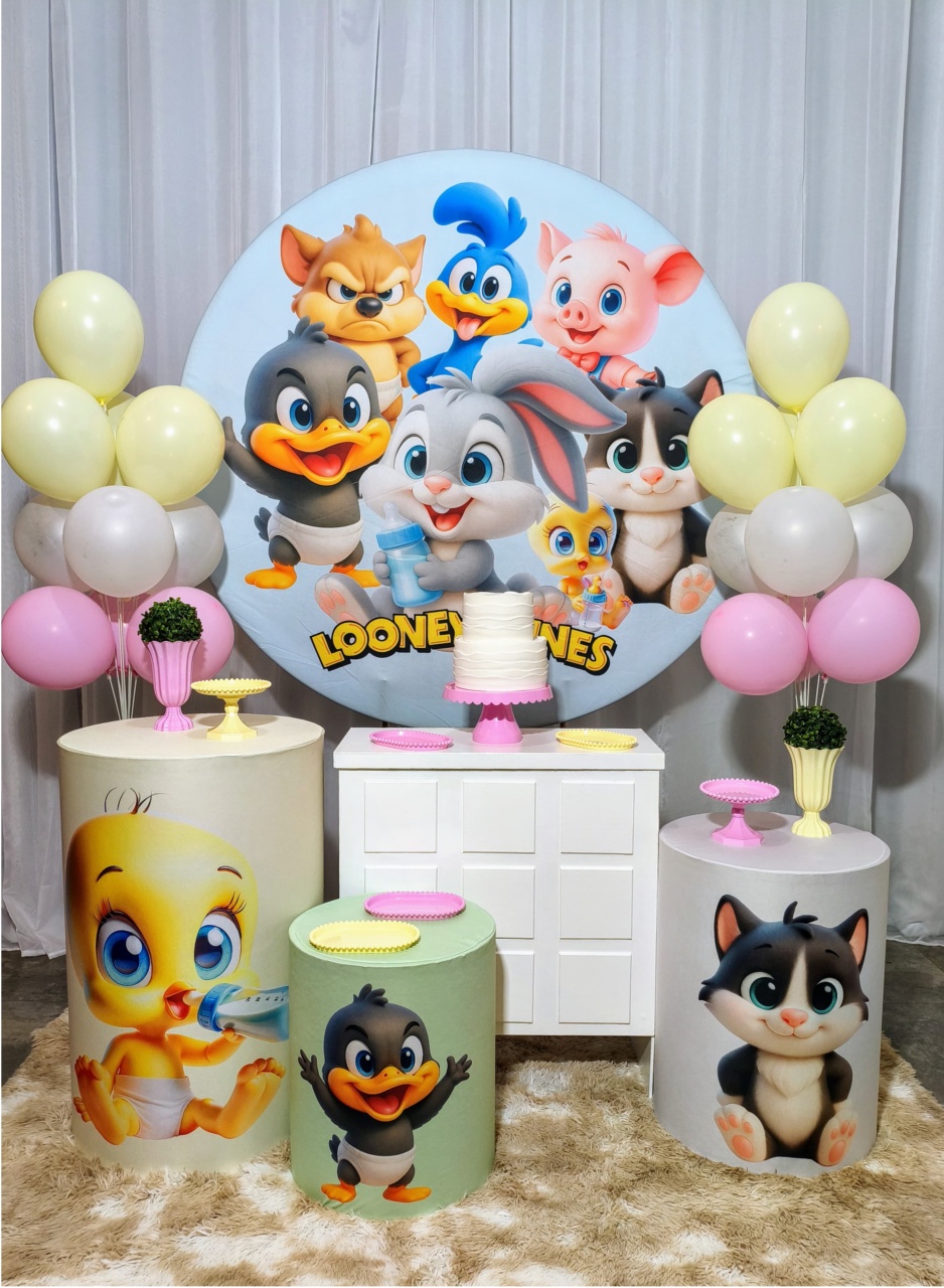 Looney Tunes Baby Meninas - Kit Prata - Pegue e Brilha Decorações 