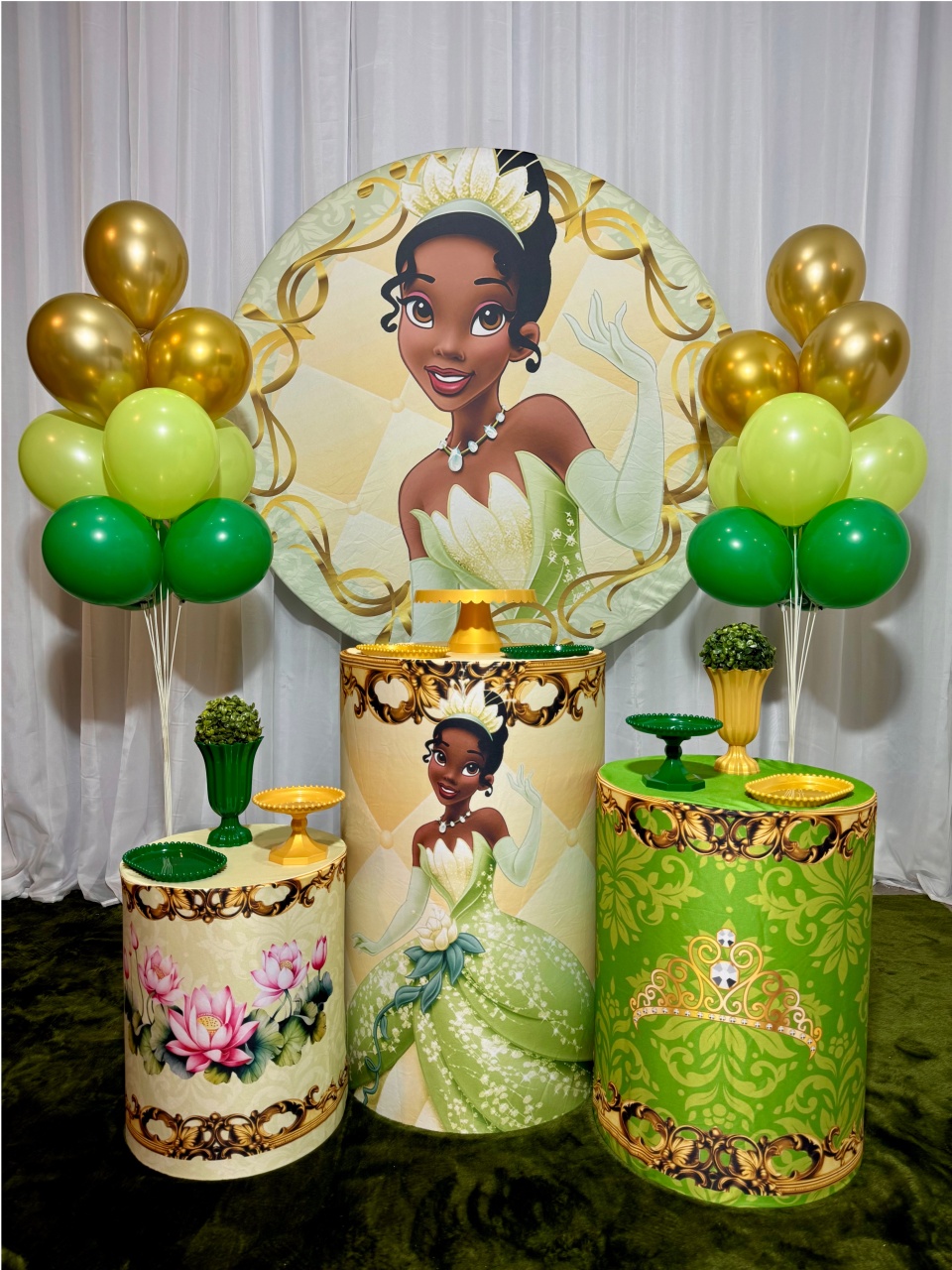 Princesa Tiana - Kit Bronze - Pegue e Brilha Decorações 