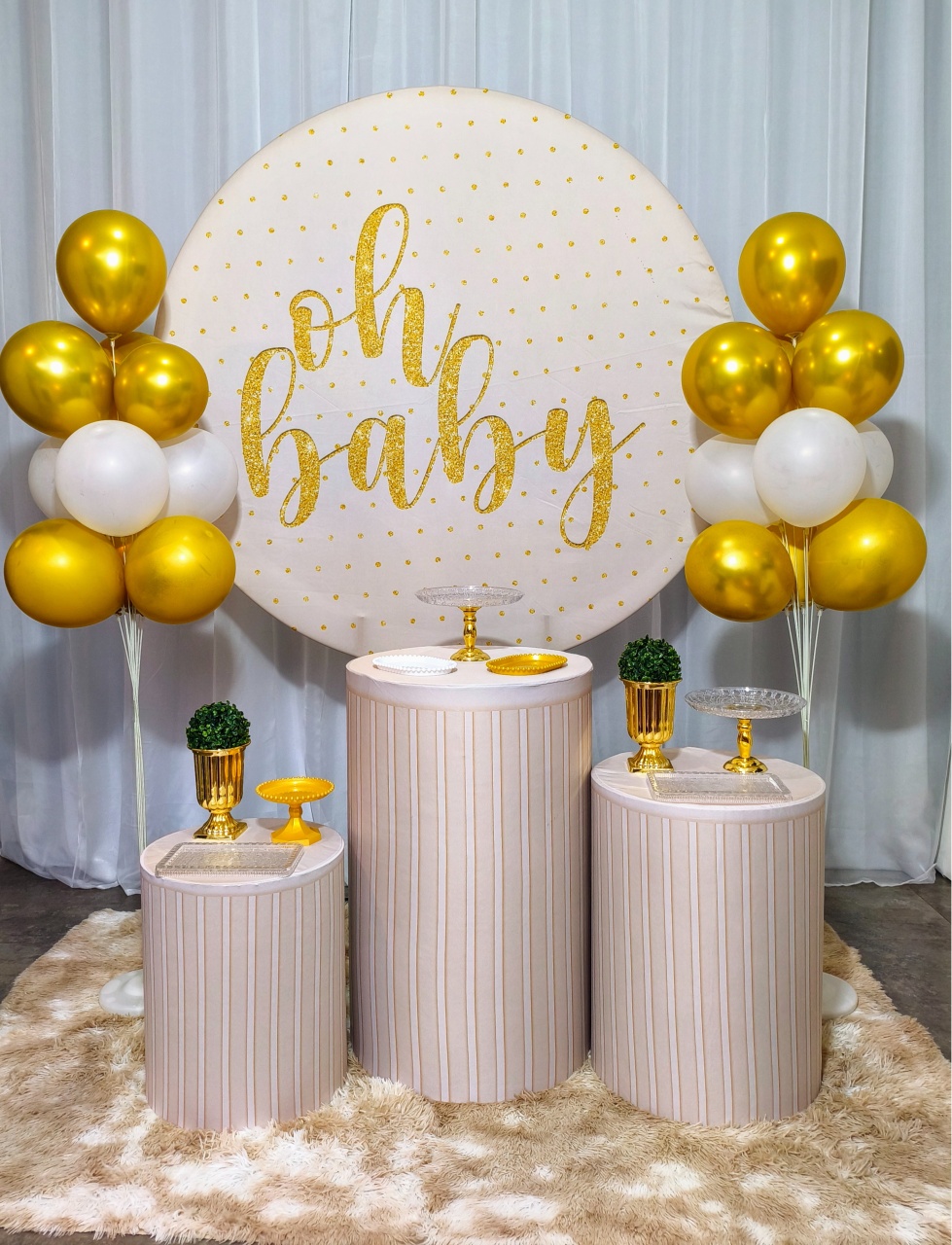 Chá Revelação Tom Bege - Kit Bronze  - Pegue e Brilha Decorações 