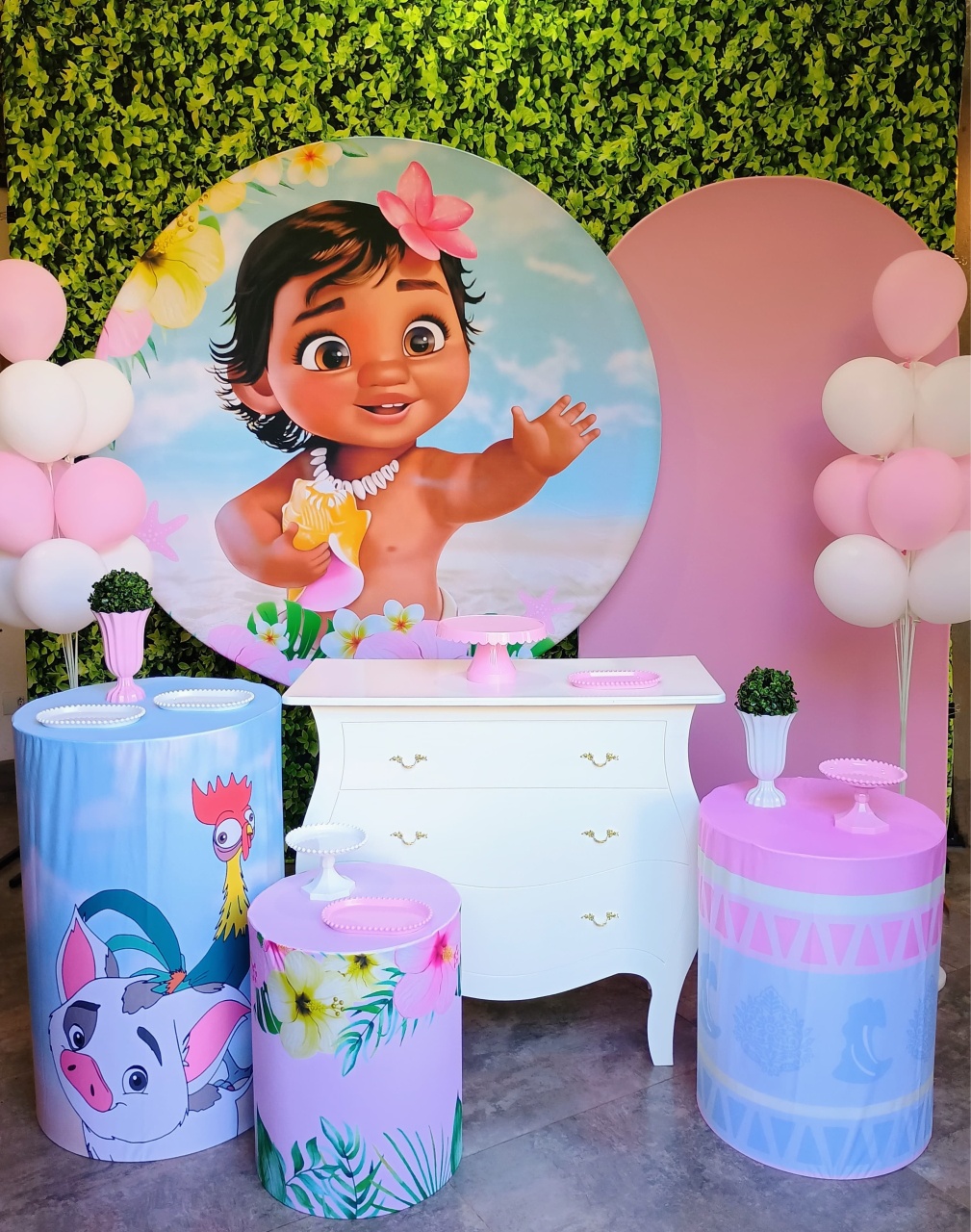 Moana Baby - Kit Ouro  - Pegue e Brilha Decorações 