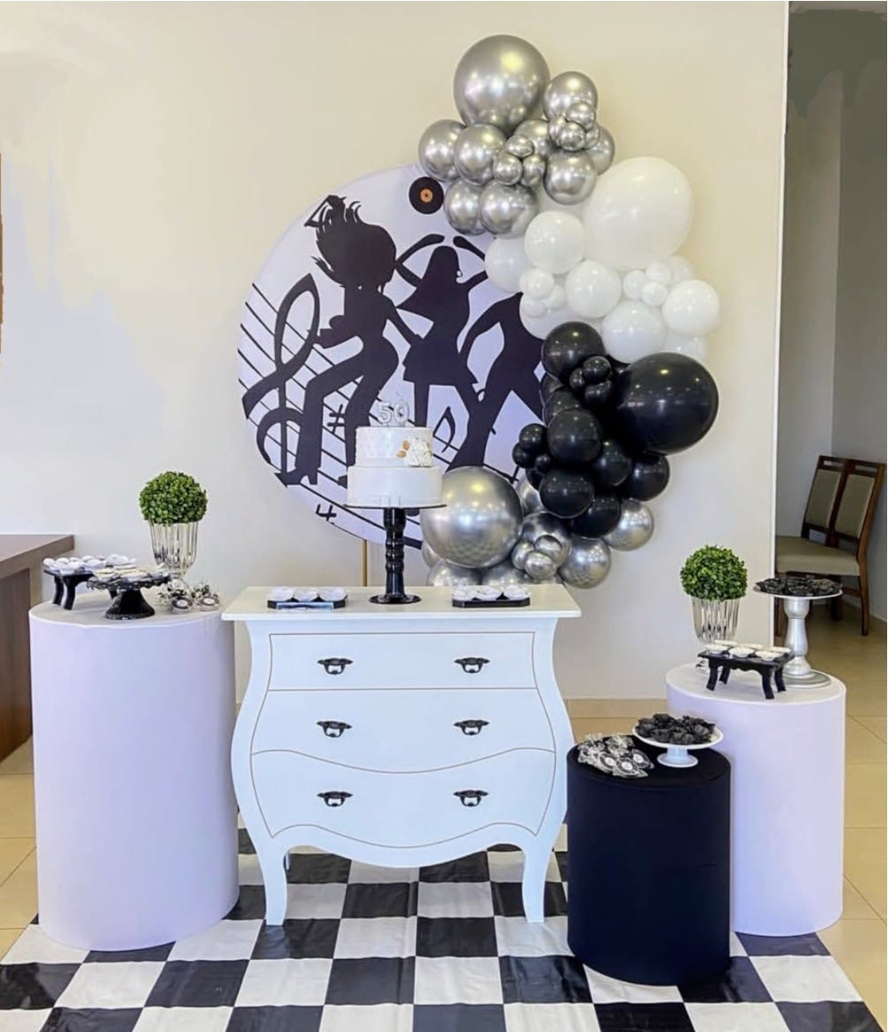Anos 90 - Kit Prata - Pegue e Brilha Decorações 