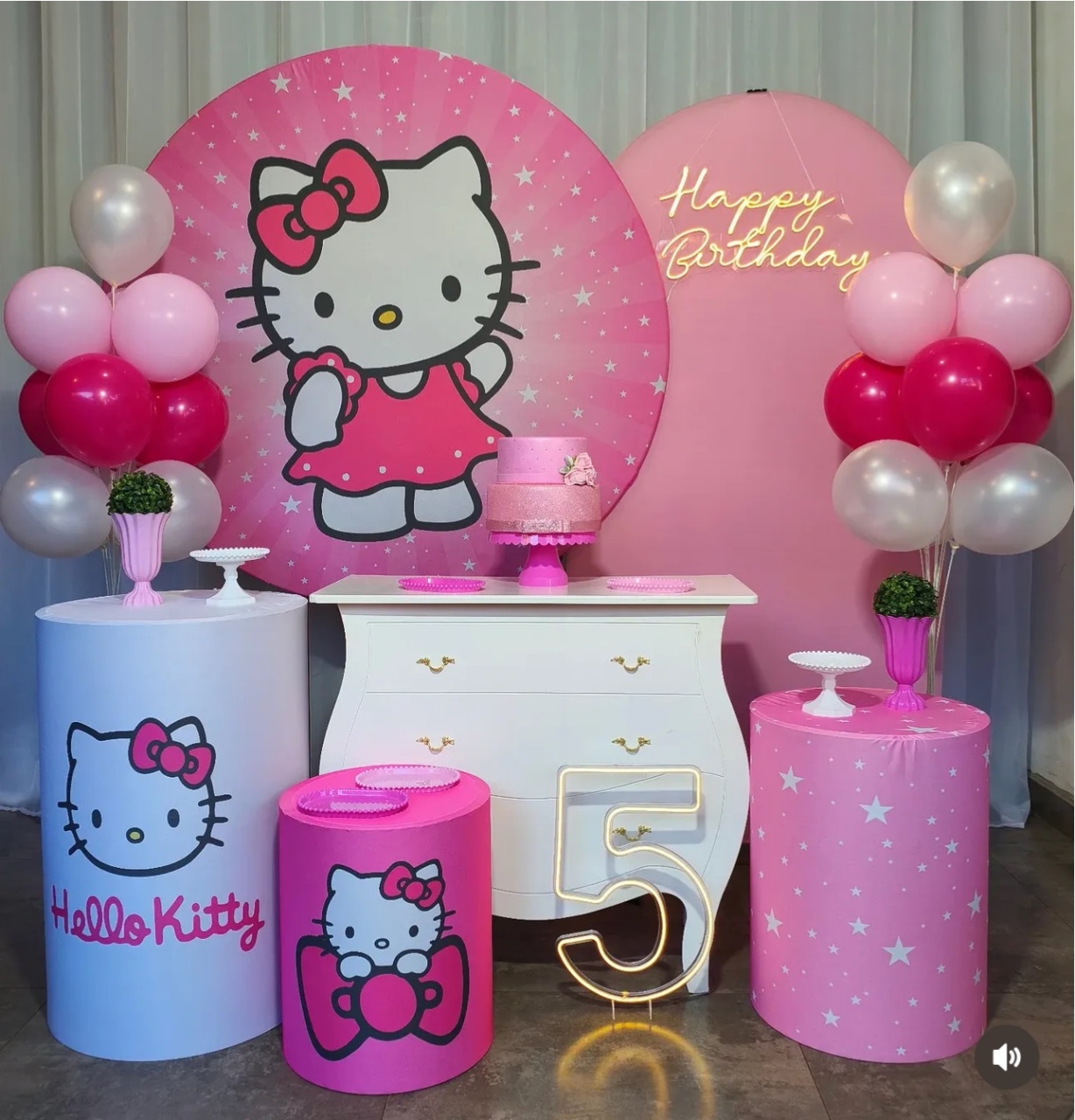 Hello Kitty - Kit Ouro - Pegue e Brilha Decorações 