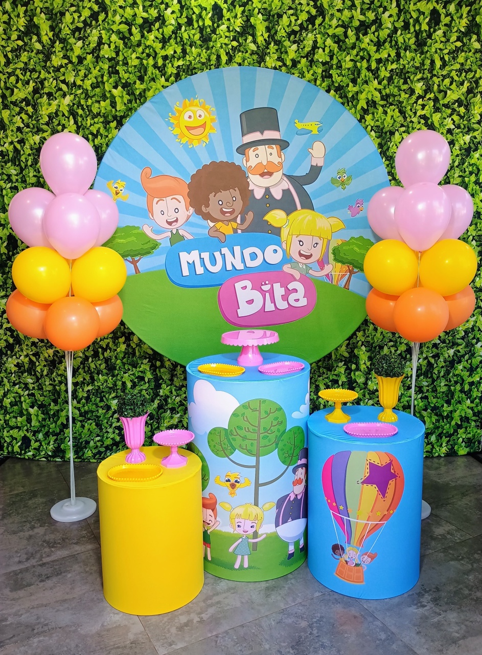 Mundo Bita Menina - Kit Bronze  - Pegue e Brilha Decorações 