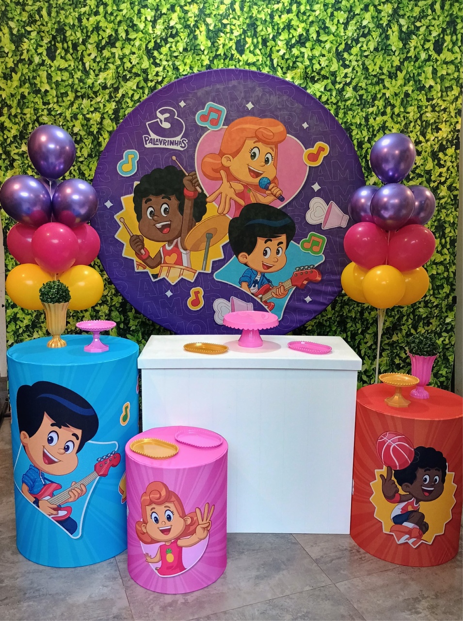 Três Palavrinhas - Kit Prata  - Pegue e Brilha Decorações 