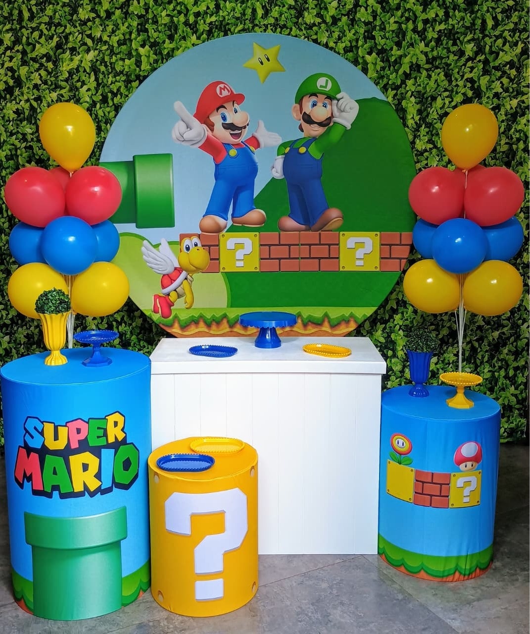 Super Mário 01 - Kit Prata - Pegue e Brilha Decorações 