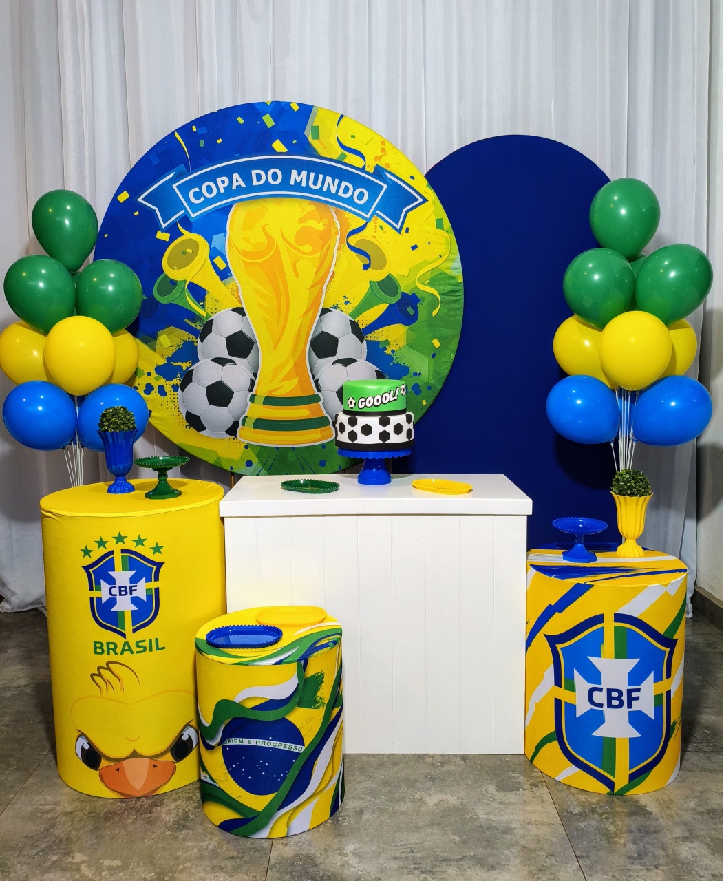 Copa Canarinho - Kit Ouro - Pegue e Brilha Decorações 
