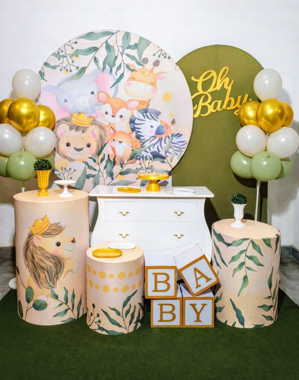 Safari Baby (Tons Neutros ) - Kit Ouro  - Pegue e Brilha Decorações 